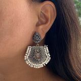 Traditional Pearl & Stone Earrings