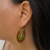Lime Green Tribe Earrings