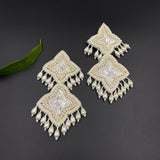 Pearl Dust Earrings (double layered)