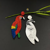 Trippy Parrot Earrings