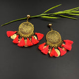 Pop Orange With Charm Earrings