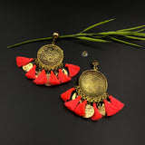 Pop Orange With Charm Earrings
