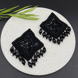 Black Pearl Dust Earrings