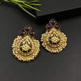Classic Mauve & Black Earrings