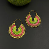 Lime Green Tribe Earrings