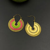 Lime Green Tribe Earrings