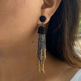 Gold To Black Ombre Earrings