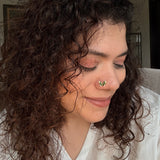 Meenakari Butterfly Nose Pin (Gold Plated)