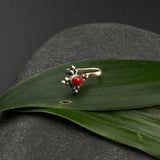 Red Ethnic Nose Clip-On