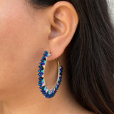 Turquoise Bugle Glass Beads Earrings