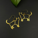 Cat Lover Earrings (Gold)