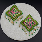 Neon Green Dust Earrings