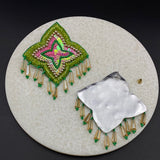 Neon Green Dust Earrings