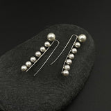 Pearl String Crawler Earrings