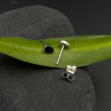 Tiny Black Ear Studs