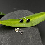 Tiny Black Ear Studs