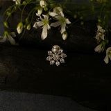 Big Zircon Flower Nose Pin