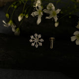 Big Zircon Flower Nose Pin