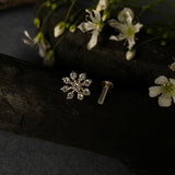 Big Zircon Flower Nose Pin