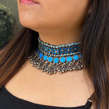 Turquoise Mirror Afghani Choker
