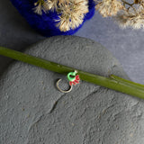 Green Peacock Nose Pin