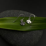 Silver Evil Eye Hoops