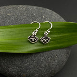 Silver Evil Eye Hoops