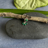 Malachite Hanging Beads Nose Pin