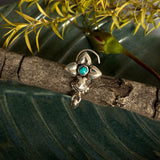 Turquoise Flower Nose Pin