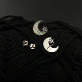Opal Moon & Star Ear Studs
