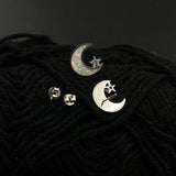Opal Moon & Star Ear Studs