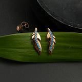 Boho Feather With Turq Stones