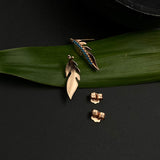 Boho Feather With Turq Stones