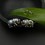 Labradorite Elephant Ear Studs