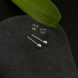 Silver Ball Ear Studs(3mm)