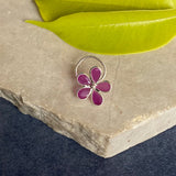 Ruby Petals Flower Nose Pin