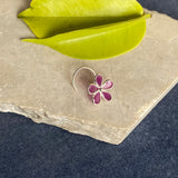 Ruby Petals Flower Nose Pin