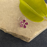 Ruby Petals Flower Nose Pin