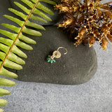Emerald Hanging Beads Nose Pin