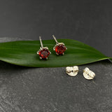 Garnet Ear Studs