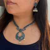 Emerald Floral Necklace Set