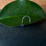 Tiny Sapphire Nose Pin