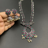 Ruby & Emerald Floral Necklace Set