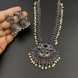 Peacock Ruby & Emerald Necklace Set
