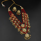 Red Kundan Long Necklace Set
