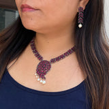 Ruby Paisley Necklace Set