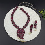 Ruby Paisley Necklace Set