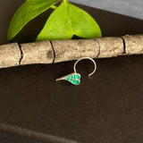 Green Leaf Nose Pin