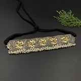 Flower Motifs Dual Tone Choker