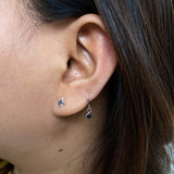 Black Drop Clip-on Helix Rings